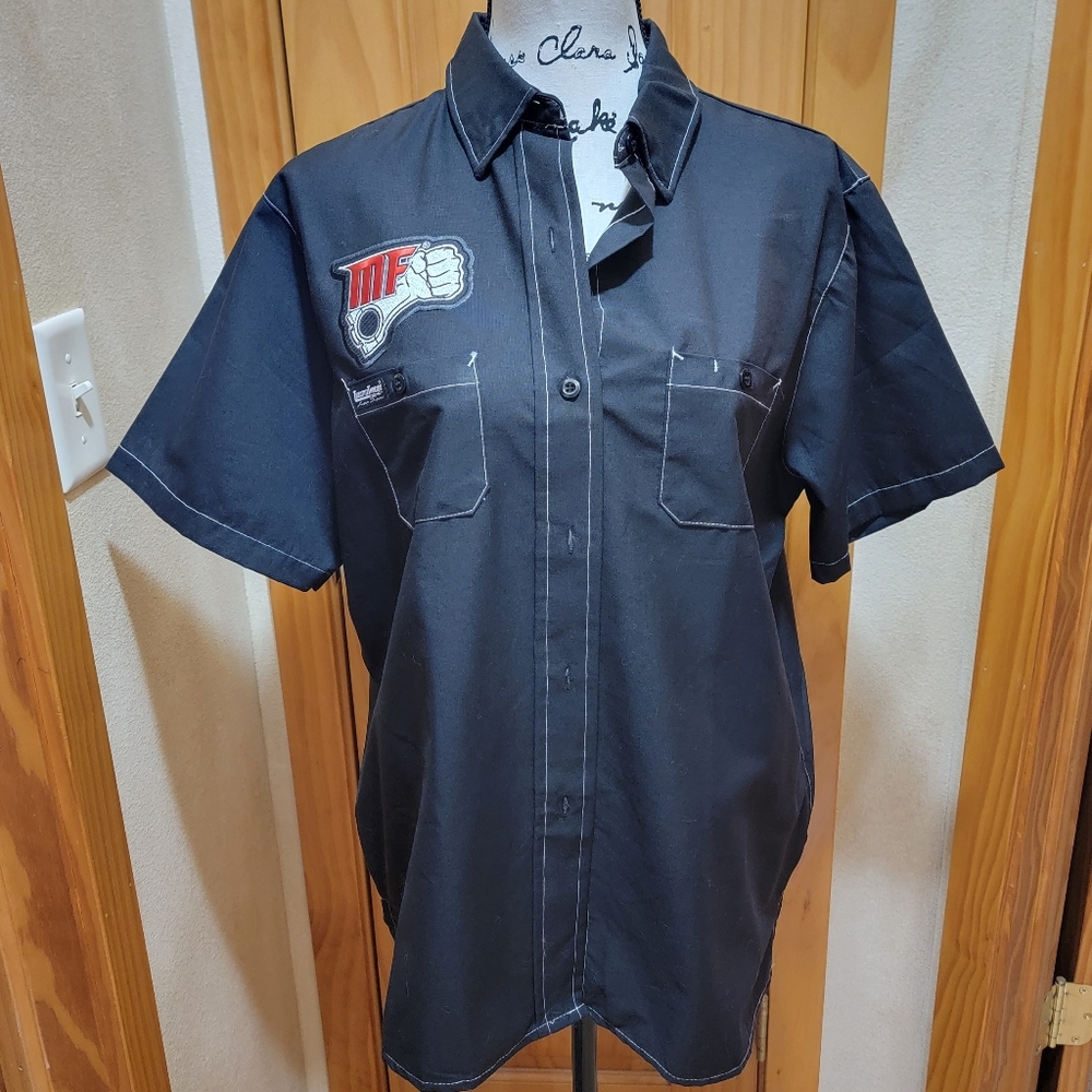 "Motorfist" Shop Shirt, XL, Black.